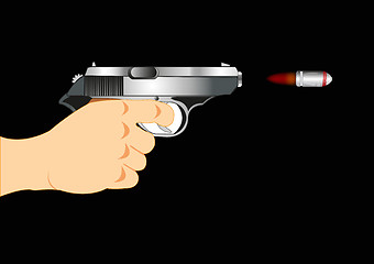 Image showing Gun and bullet