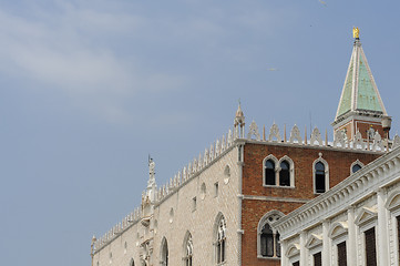 Image showing Roof of Doge's Palace in Venice, Veneto, Italy, Europe