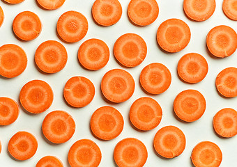 Image showing sliced carrot on light background