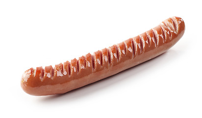 Image showing Grilled sausage on white background