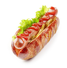 Image showing fresh tasty hot dog