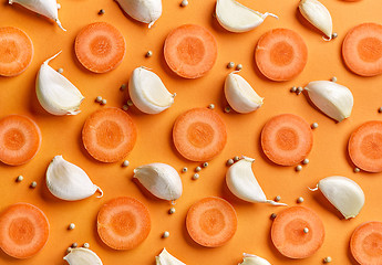 Image showing pattern of carrot and garlic