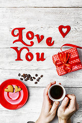 Image showing coffee and gift