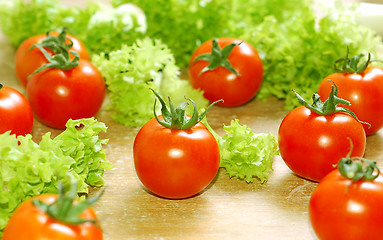 Image showing Fresh salad with tomatoes