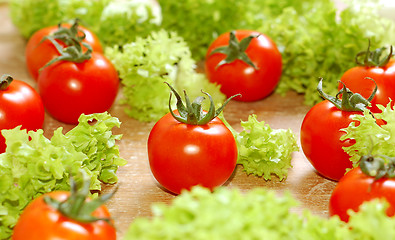 Image showing Fresh salad with tomatoes