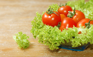 Image showing Fresh salad with tomatoes