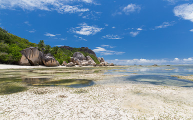 Image showing island beach in indian ocean on seychelles