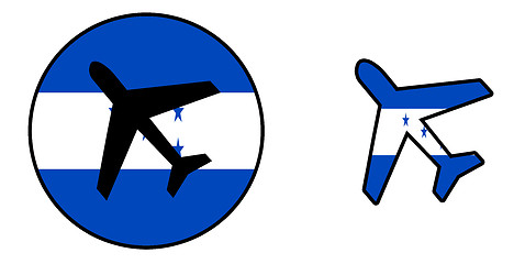 Image showing Nation flag - Airplane isolated - Honduras