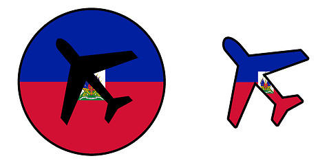 Image showing Nation flag - Airplane isolated - Haiti