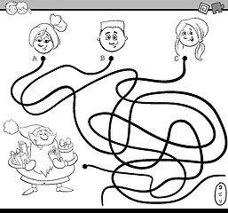 Image showing path maze activity for coloring