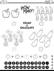 Image showing addition game coloring page