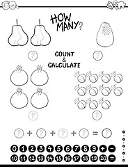 Image showing maths educational coloring page