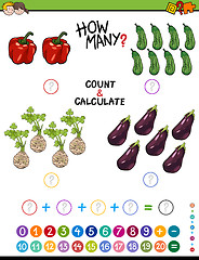 Image showing educational addition worksheet