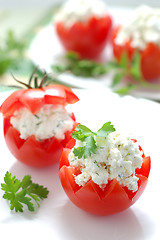 Image showing Tomatoes Stuffed with Feta