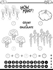 Image showing maths game coloring page