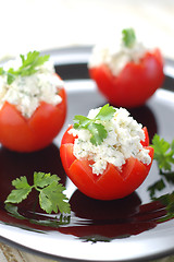 Image showing Tomatoes Stuffed with Feta