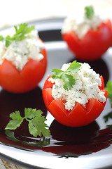 Image showing Tomatoes Stuffed with Feta