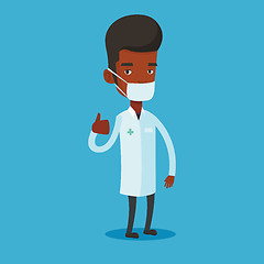 Image showing Doctor giving thumbs up vector illustration.