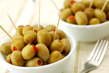 Image showing Olives, close-up