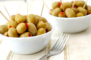 Image showing Olives, close-up