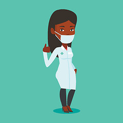 Image showing Doctor giving thumbs up vector illustration.