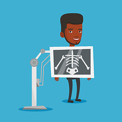 Image showing Patient during x ray procedure vector illustration