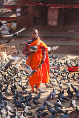 Image showing Buddhist monk, Kathmandu