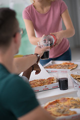 Image showing couple have a lunch break