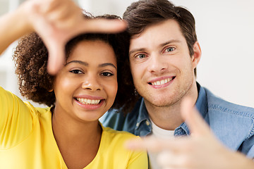 Image showing portrait of happy multiethnic couple