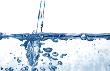 Image showing Blue water with bubbles