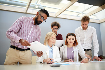 Image showing business people discussing green energy project