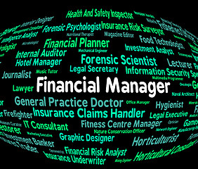 Image showing Financial Manager Indicates Employee Occupations And Profit