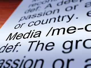 Image showing Media Definition Closeup Showing Communication