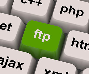 Image showing Ftp Key Shows File Transfer Protocol