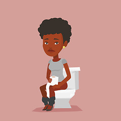 Image showing Woman suffering from diarrhea or constipation.