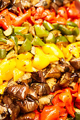 Image showing Steamed vegetables close up