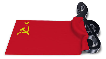 Image showing clef and flag of the soviet union - 3d rendering