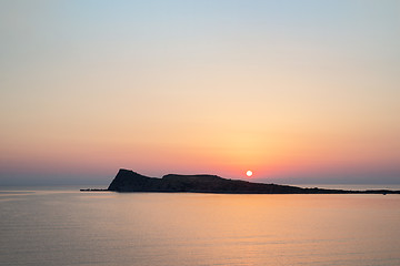 Image showing Sunrise on the beach