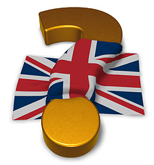 Image showing question mark and flag of the uk - 3d illustration