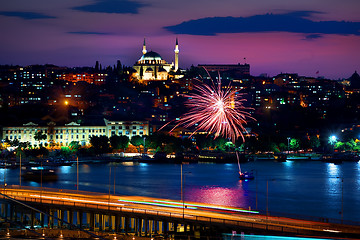 Image showing Ataturk bridge and cityscape