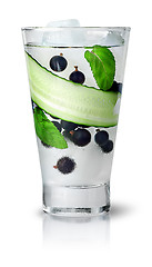 Image showing Cucumber currant lemonade with mint