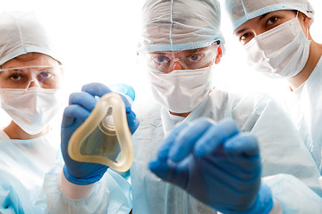 Image showing Photo of anesthetists with mask