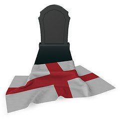 Image showing gravestone and flag of england - 3d rendering