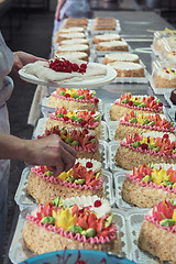 Image showing Manual cakes production