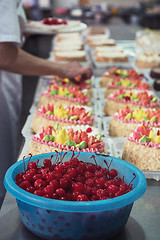 Image showing Manual cakes production