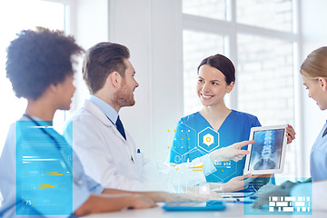 Image showing group of happy doctors meeting at hospital office