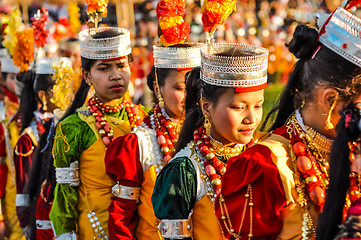 Image showing Girls in beautiful dress in Meghalaya