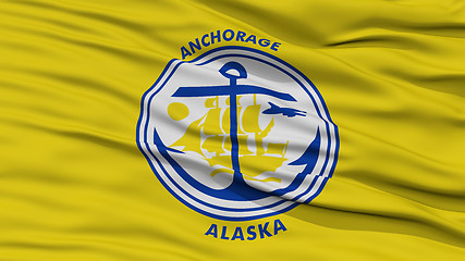 Image showing Closeup of Anchorage City Flag