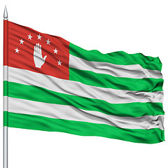 Image showing Abkhazia Flag on Flagpole