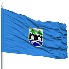 Image showing Sarajevo City Flag on Flagpole